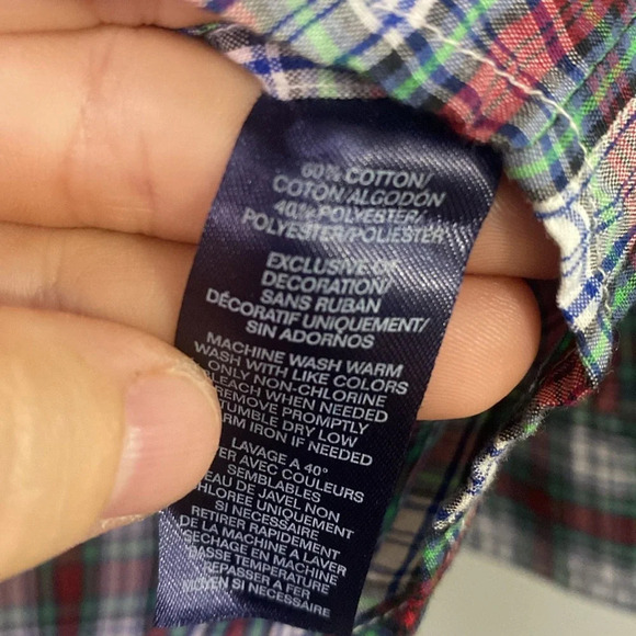 Chaps Long Sleeve Boys Button Up Shirt Size 7 - Picture 7 of 8